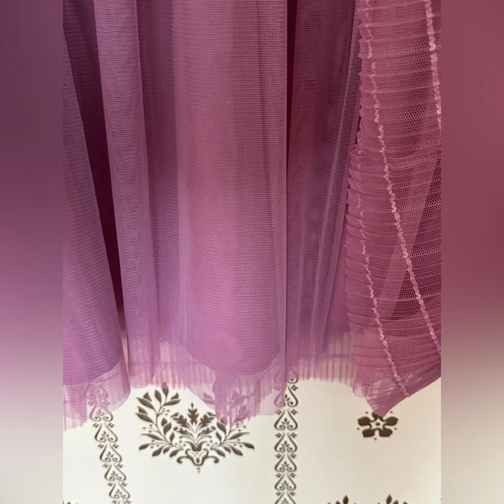 On 34th Tulle Mauve Orchid A-Line Midi Skirt Plus Size 1X - Picture 8 of 9